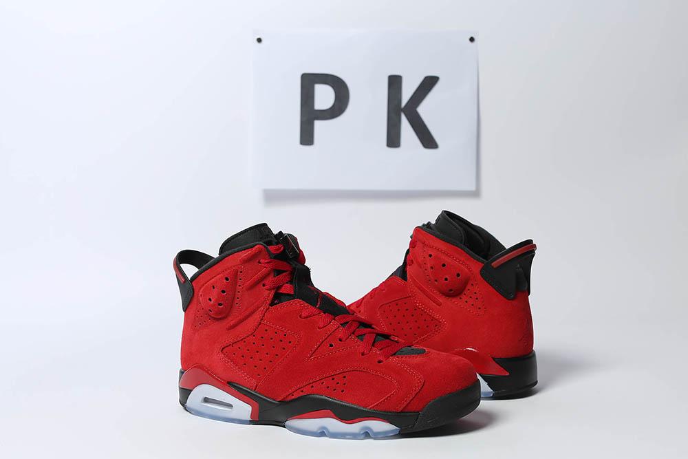 PK GOD Jordan 6 Retro Black Red RETAIL MATERIALS READY TO SHIP